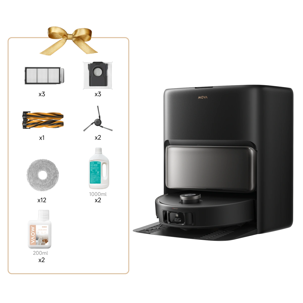 MOVA V50 Ultra Complete - juoda | Dulkių siurblys robotas
