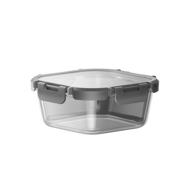 Nešiojama stiklinė priešpiečių dėžutė su dangteliu