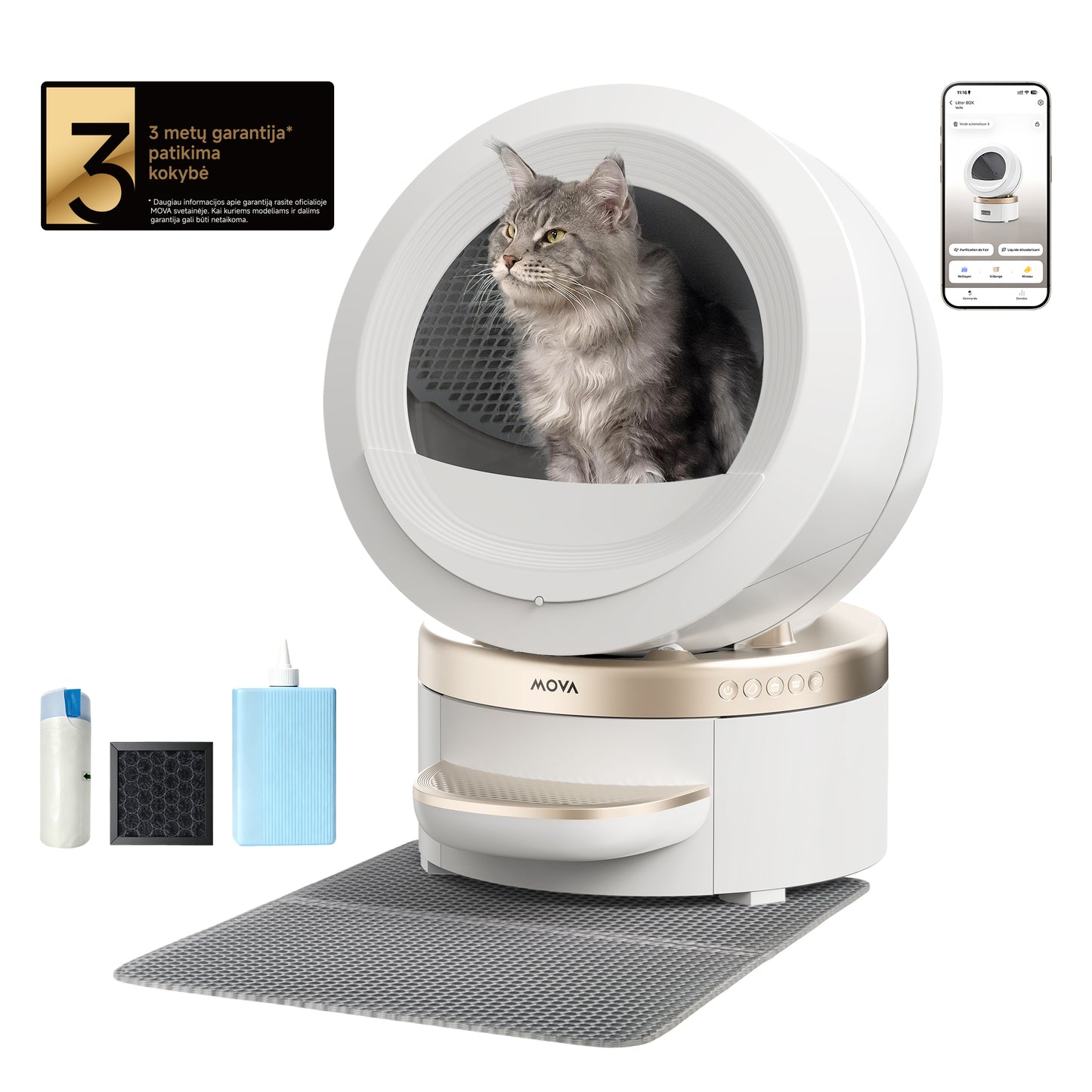 MOVA katės tualetas MeowgicPod LR10 Prime
