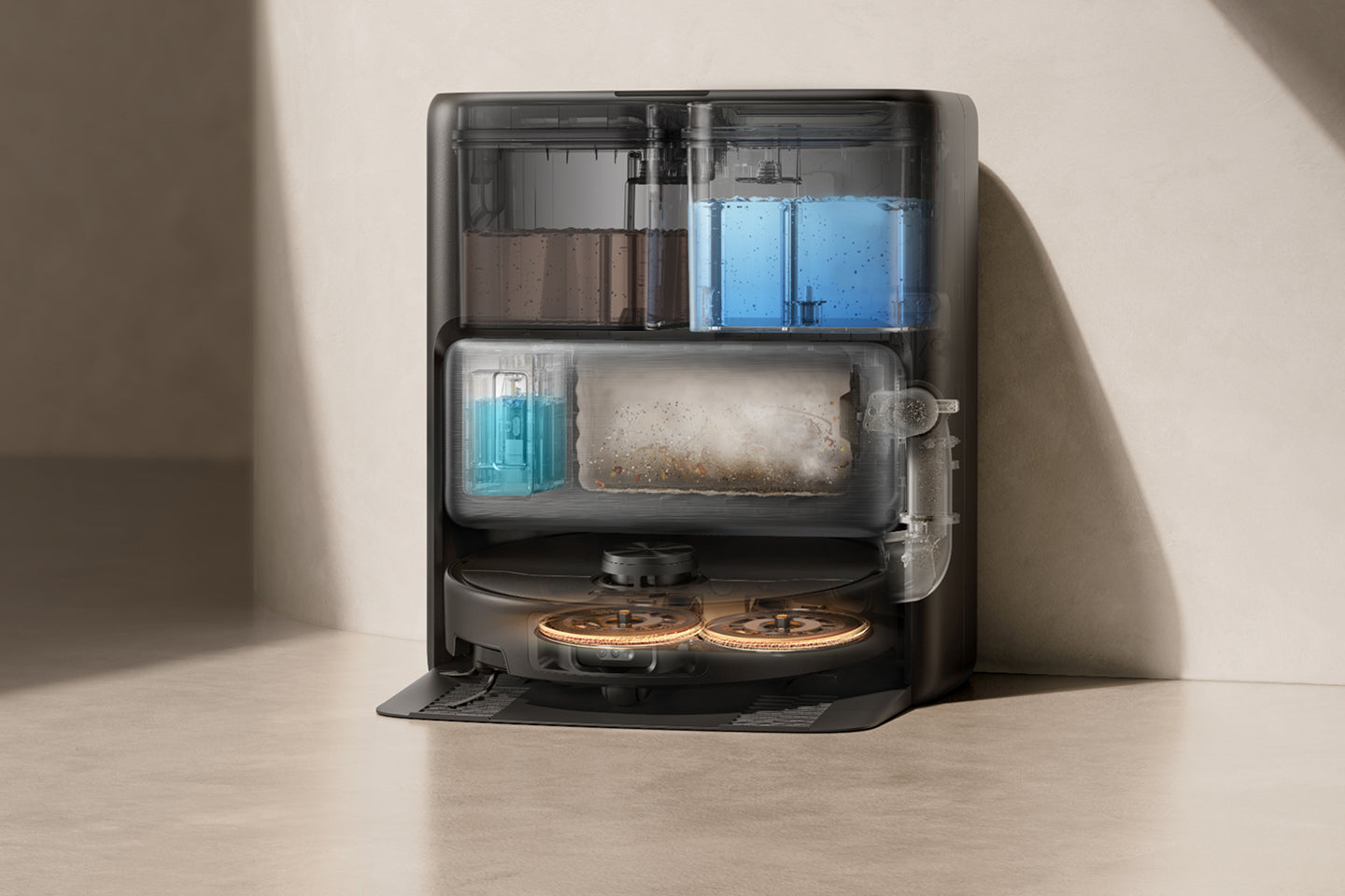 Automatinis valymo tirpalo papildymas