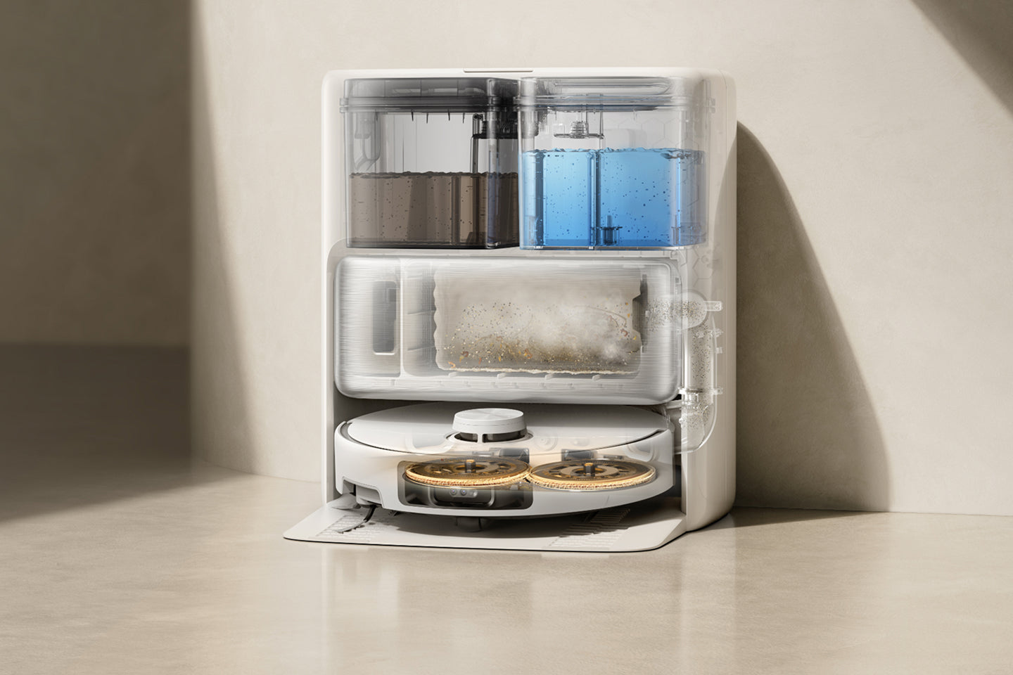 Automatinis valymo tirpalo papildymas