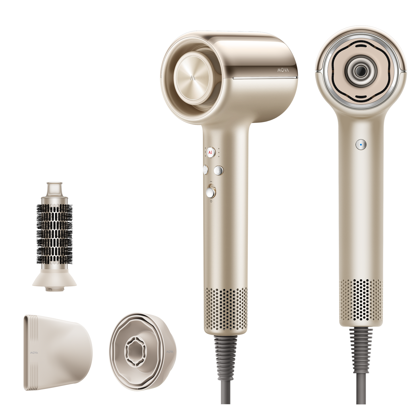 MOVA Shine 20 Aukso spalvos Plaukų džiovintuvas