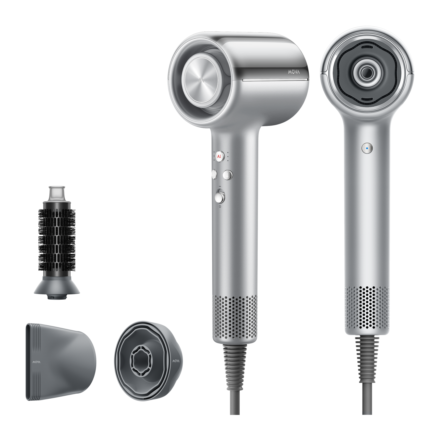 MOVA Shine 20 Sidabro spalvos Plaukų džiovintuvas